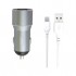 Зарядний пристрій XO TZ09 2.4A/2 USB + cable lightning Grey (XO-TZ09L-GR)