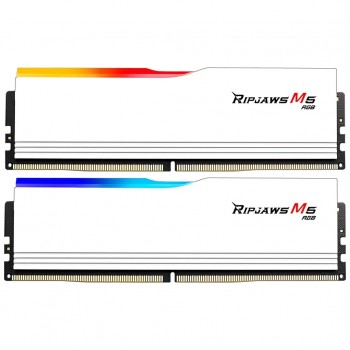 Пам'ять DDR5 64GB (2x32GB) 6400 MHz Ripjaws M5 RGB Matte W G.Skill F5-6400J3239G32GX2-RM5RW