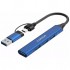 USB-хаб Canyon hub DS-02 4in1 USB-A/C Blue (CNS-TDS02BL)