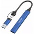 USB-хаб Canyon hub DS-02 4in1 USB-A/C Blue (CNS-TDS02BL)