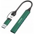 USB-хаб Canyon hub DS-02 4in1 USB-A/C Green (CNS-TDS02GR)