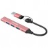 USB-хаб Canyon hub DS-02 4in1 USB-A/C Pink (CNS-TDS02P)