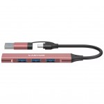 USB-хаб Canyon hub DS-02 4in1 USB-A/C Pink (CNS-TDS02P)