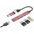 USB-хаб Canyon hub DS-02 4in1 USB-A/C Pink (CNS-TDS02P)