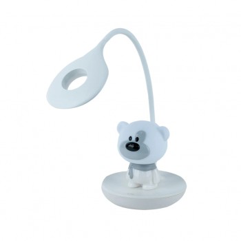 Настільна лампа Kite Bear LED з акумулятором, біла (K24-492-2-1)