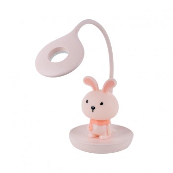 Настільна лампа Kite Bunny LED з акумулятором, рожева (K24-492-1-2)