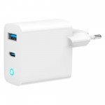 Зарядний пристрій Gembird (1USBх3A + 1USB-Cх3A) White (TA-UC-PDQC30L-W-01)