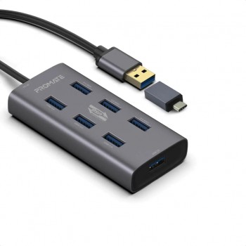USB-хаб Promate USB Hub 7 ports ezhub-7.grey (ezhub-7.grey)
