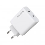 Зарядний пристрій ColorWay GaN Mini 50W PD Port PPS USB (Type-C PD 30W + Type-C PD 20W) White (CW-CHS050PD-WT)