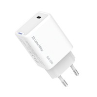 Зарядний пристрій ColorWay GaN Mini 65W PD Port PPS USB-C White (CW-CHS049PD-WT)