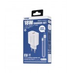 Зарядний пристрій Remax Kiddy Series 18W White (1USB 2.1 А) + кабель USB Type-C
