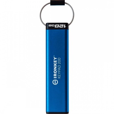 флеш USB 3.2 128GB Kingston IronKey Keypad 200 Type-C Blue (IKKP200C/128GB)