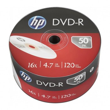 Диск DVD-R HP (69302 /DME00070WIP-3) 4.7GB 16x IJ Print, без шпинделя, 50 шт
