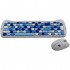 Комплект (клавіатура, миша) Canyon HSET-W6 Kitty Edition Wireless UA Blue (CNS-HSETW6BL)