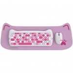 Комплект (клавіатура, миша) Canyon HSET-W6 Kitty Edition Wireless UA Pink (CNS-HSETW6PK)
