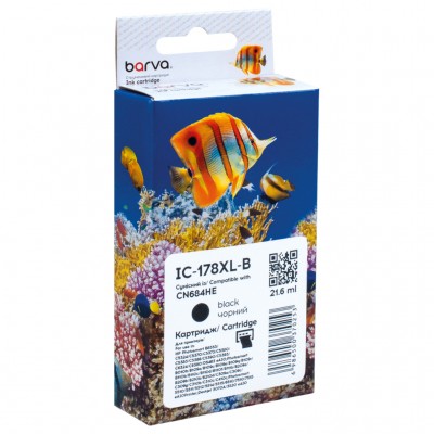 Картридж HP 178XL (CB316HE/CN684HE) 550 c, Black (IC-178XL-B) BARVA