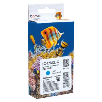 Картридж HP 178XL (CB318HE/CB323HE) 950c, Cyan (IC-178XL-C) BARVA