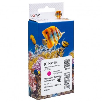 Картридж HP 711 (CZ131A/CZ135A) 26 мл, Magenta (IC-H711M) BARVA