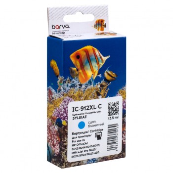 Картридж HP 912XL (3YL77AE/3YL81AE) 900 c, Cyan (IC-912XL-C) BARVA