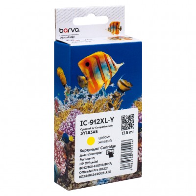 Картридж HP 912XL (3YL79AE/3YL83AE) 900 c, Yellow (IC-912XL-Y) BARVA