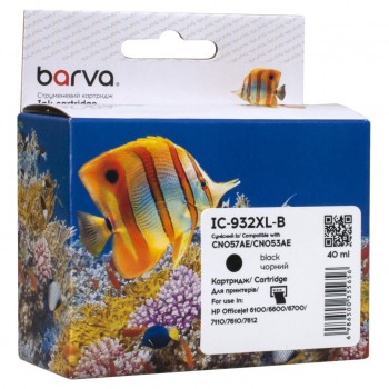 Картридж HP 932XL (CN053AE/CN057AE) 1000 c, Black (IC-932XL-B) BARVA