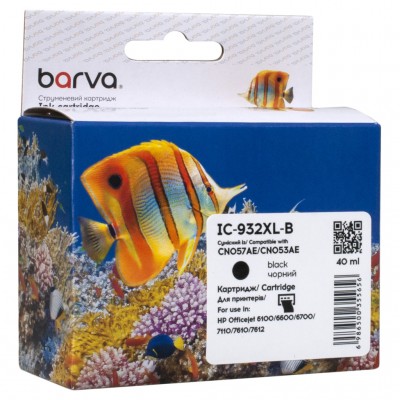 Картридж HP 932XL (CN053AE/CN057AE) 1000 c, Black (IC-932XL-B) BARVA