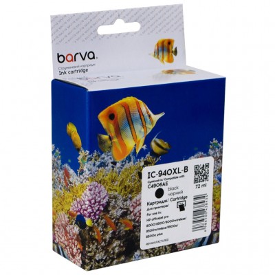 Картридж HP 940XL (C4906AE) 2200 c, Black (IC-940XL-B) BARVA