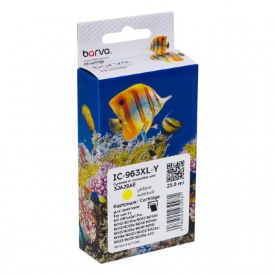 Картридж HP 963XL (3JA25AE/3JA29AE) 1600 c, Yellow (IC-963XL-Y) BARVA