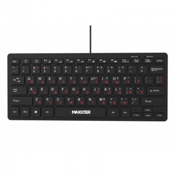 Клавіатура Maxxter KBM-C01B-UA USB UA Black (KBM-C01B-UA)
