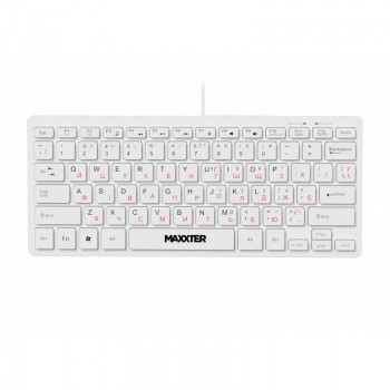 Клавіатура Maxxter KBM-C01W-UA USB UA White (KBM-C01W-UA)
