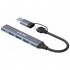 USB-хаб Canyon hub DS-02 4in1 USB-A/C Grey (CNS-TDS02G)