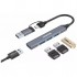 USB-хаб Canyon hub DS-02 4in1 USB-A/C Grey (CNS-TDS02G)