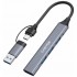 USB-хаб Canyon hub DS-02 4in1 USB-A/C Grey (CNS-TDS02G)