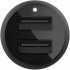 Зарядний пристрій Belkin Car Charger 24W Dual USB-A, USB-A - MicroUSB, 1m, black (CCE002BT1MBK)