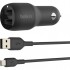 Зарядний пристрій Belkin Car Charger 24W Dual USB-A, USB-A - MicroUSB, 1m, black (CCE002BT1MBK)