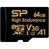 Карта пам'яті 64GB microSDXC class 10 UHS-I U3 V30 A1 High Endur Silicon Power (SP064GBSTXDV3V1HSP)