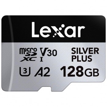 Карта пам'яті Lexar 128GB microSDXC class 10 UHS-I U3 V30 A2 Professional Silver (LMSSIPL128G-BNANG)