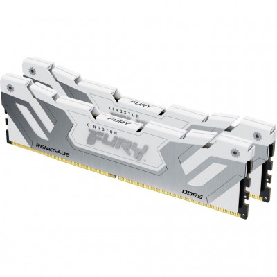 Пам'ять DDR5 48GB (2x24GB) 8400 MHz Renegade White XMP Kingston Fury (ex.HyperX) KF584CU40RWK2-48