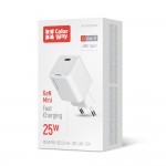 Зарядний пристрій ColorWay GaN Mini 25W PD Port PPS USB-C White (CW-CHS052PD-WT)