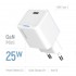 Зарядний пристрій ColorWay GaN Mini 25W PD Port PPS USB-C White (CW-CHS052PD-WT)