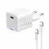 Зарядний пристрій ColorWay GaN Mini 30W PD Port PPS USB-C White (CW-CHS054PDC-WT) + кабель USB Type-C