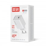 Зарядний пристрій ColorWay GaN Mini 45W PD Port PPS USB-C White (CW-CHS057PD-WT)