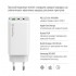 Зарядний пристрій ColorWay GaN Mini 65W PD Port PPS USB (USB-2C1A) White (CW-CHS058PD-WT)