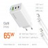 Зарядний пристрій ColorWay GaN Mini 65W PD Port PPS USB (USB-2C1A) White (CW-CHS058PDCL-WT) + кабель Type-C&Lightning