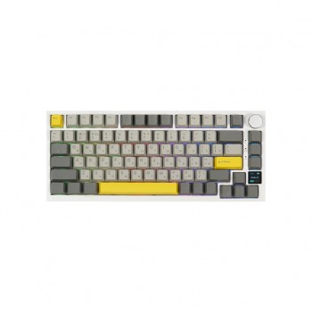 Клавіатура бездротова Epomaker AK820 Pro 75% Flying Fish Switch Hot-Swap (2.4G/BT/USB) RGB UA White (AK820-PRO-W-FF)