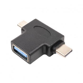 Переходник USB Type-C, micro USB Lapara (LA-Type-C-MicroUSB-adaptor black) перехідник, micro USB, USB