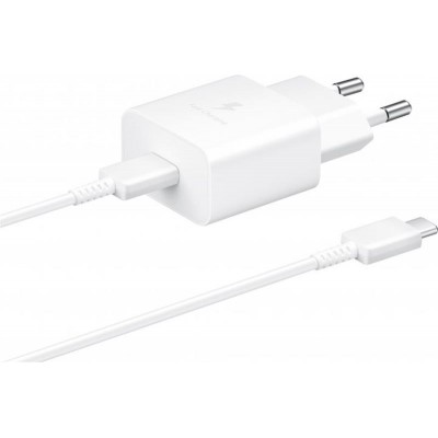 Зарядний пристрій Samsung 15W (1USBx3A) White (EP-T1510XWEGRU) + кабель Type-C