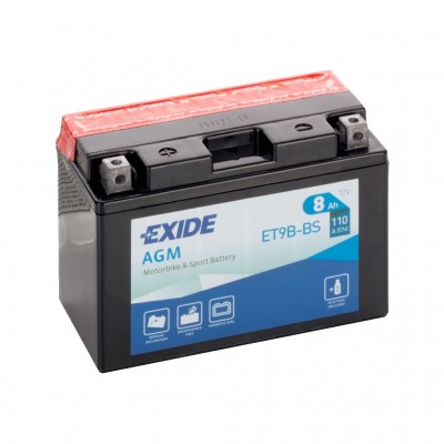 Акумулятор автомобільний EXIDE AGM 8Ah (+/-) (110EN) (ET9B-BS)