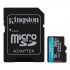 Карта пам`яті MicroSDXC 256GB UHS-I/U3 Class 10 Kingston Canvas Go! Plus R200/W160MB/s + SD-адаптер (SDCG4/256GB)