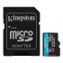Карта пам`яті MicroSDXC 512GB UHS-I/U3 Class 10 Kingston Canvas Go! Plus R200/W160MB/s + SD-адаптер (SDCG4/512GB)